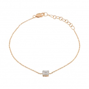 Rose Gold Cluster Diamond Bracelet 0.14ct G-H/VS-VVS